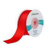 RIBBON SINGLE FACE 10yd 1"w POLYESTER SATIN RED 1/cs