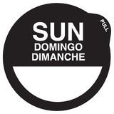 LABEL SUNDAY 3" REMOVABLE ROUND PEEL E-Z BLACK 500/rl