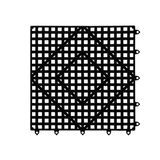 BAR MAT TILE SHELF LINER 12"sq RUBBER BLK VERSA 24ea/cs