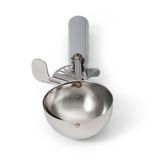 #8 Disher, round bowl, 2-13/16" bowl dia., 4 oz. capacity, 18-8 stainless with one-piece color coded gray plastic handle, USA Made, Vollrath 47140