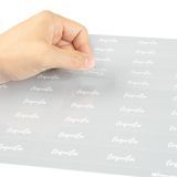 LABEL 2x1" PLASTIC CLEAR & WHT "TEQUILA" 100/cs