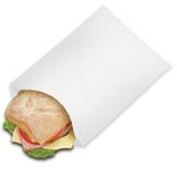 SANDWICH BAG PAPER GREASE WHT RESISTANT 6.5x1x7.5" 2000/cs