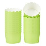 BAKING CUP 10oz 3-1/2"dia SCALLOP PAPER GREEN 200/cs