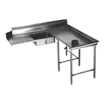 Eagle SDTCIR-108-16/4 Soiled Dishtable, island design, 108"W x 30"D x 42-1/2"H, right-to-left operation, 16/430 stainless steel top, 8"H backsplash