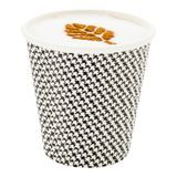 HOT CUP 8oz PAPER SPIRAL WALL HOUNDSTOOTH 500/cs