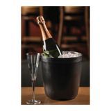 WINE BUCKET NO HANDLES S/S BLACK MATTE