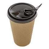 POP LOCK LID F/ COFFEE CUP 8-20oz POLYPRO BLACK 100/cs
