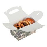 GABLE/ LUNCH BOX COMPOSTABLE 6x3-1/2" PAPER CAMOUFLG 100/cs