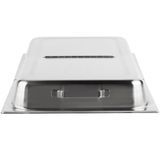 Full-size stainless steel hinged dome steam table pan cover, Vollrath 77400