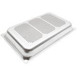 Full-size 2.5" deep super pan 3 stainless steel perforated steam table pan, Vollrath 90023