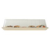 LID F/ POPLAR PLATE 15-1/4"sq 11-1/4"h PET CLEAR 25/cs