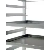 New Age 97715 Transport/Retrieval Rack, mobile, full height, open sides, holds (48) trays or (24) pans