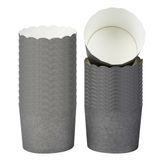 BAKING UP 6oz 2-3/4dia SCALLOP PAPER GRAY 200/cs
