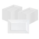 PLATE 12-3/4x8-1/4x3/4" RECT MODERNA PLASTIC WHITE 100/cs