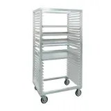 New Age 97715 Transport/Retrieval Rack, mobile, full height, open sides, holds (48) trays or (24) pans