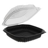 HINGED TAKEOUT 1-COMP 47-1/2oz 10x9x3 LITES PP BLK CLR 120/cs