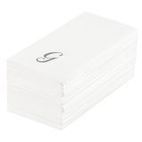 NAPKIN LINEN-LIKE 15-3/4x8" PAPER CURSIVE 'G' SILV 2000/cs