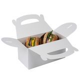 GABLE/ LUNCH BOX GREASEPROOF 9-1/2x5x5" PAPER WHITE 100/cs