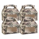 GABLE/ LUNCH BOX w/ WINDOW 9-1/2x5" PAPER CAMOUFLG 100/cs