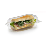 CONTAINER HINGED 5x9" CLEAR PLASTIC PET 250/cs