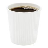 HOT CUP 4oz PAPER RIPPLE WALL WHITE 25/cs