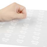LABEL 2x1" PLASTIC CLEAR & WHT "BLOODY MARY" 100/cs