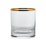 Steelite 480142R219 Old Fashioned Glass, 10-1/2 oz., 3-1/2"H, gold rim, Rona, Gold Miners (24 ea/cs)