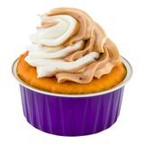 BAKING CUP 4oz ROUND 3-1/4"dia 1-1/2"h ALUMINUM PURPLE 100/cs