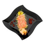 AQUA PLATE 7"sq MEDIUM POLYSTYRENE BLACK 100/cs