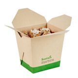NOODLE CONTAINER 26oz 4"h CMPST BAMBOO/ PLA KRAFT 50/cs