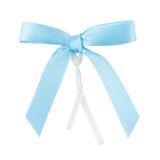 TWIST TIE BOW 3x2-1/2 PRE-TIED POLYESTER SATIN BLUE 4000/cs