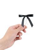 TWIST TIE BOW 3x2-1/2 PRE-TIED POLYESTER SATIN BLACK 100/cs