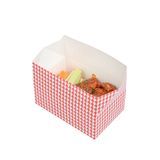 TAKEOUT LUNCH BOX w/ FAST TOP 47oz PAPER RED HOUNDSTH 100/cs