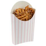 FRY CUP 4oz 4-3/4x3-1/2x5" PAPER PINK & WHT STRIPE 100/cs
