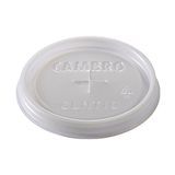 Cambro CLLT8190 Disposable Translucent Lid with Straw Slot, Fits Tumbler #LT8