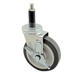 Allpoints 120-1091 Caster, swivel stem, medium duty, 1-1/4" W, 5" dia., Ball Bearing, swivel, for 1"