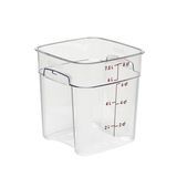 Commercial foodservice essential, camsquare food container 8qt pc freshpro clear/ red 6ea/cs, built for busy kitchens, Cambro 8SFSPROCW135