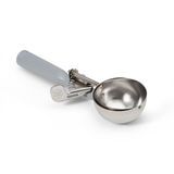 #8 Disher, round bowl, 2-13/16" bowl dia., 4 oz. capacity, 18-8 stainless with one-piece color coded gray plastic handle, USA Made, Vollrath 47140