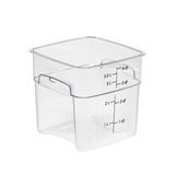 Commercial foodservice essential, camsquare food container 4qt pc freshpro clear/green 6ea/cs for organized prep and service, Cambro 4SFSPROCW135