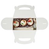 GABLE/ LUNCH BOX COMPOSTABLE 9-1/2x5" PAPER PLAID 25/cs