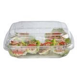 CLAMSHELL 3-COMP 41oz 9x8-1/4" 2-1/2"h PET CLEAR 100/cs