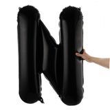 BALLOON LETTER "N" MYLAR 40" SELF-SEALING BLACK