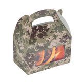 GABLE/ LUNCH BOX w/ WINDOW 6x3-1/2" PAPER CAMOUFLG 100/cs