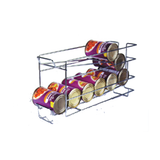 Eagle CRC Can Storage Rack, wire, 7-3/4"W x 27"D x 11-1/2"H, holds (8) #10 cans or (12) #5 cans, front loading & dispensing, gravity fed, mounts on