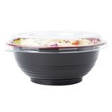 ASIAN PANDA BOWL/ LID MW 18oz 6"dia POLYPRO BLK/ CLR 200/cs