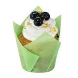 BAKING CUP 4oz 3-1/4"dia TULIP PAPER GREEN 200/cs