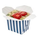TAKEOUT NOODLE BOX 8oz SQUARE 2x2" PAPER BLUE & WHITE 200/cs