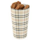 FRY CUP 20oz 3-1/4"dia RND 5"h PAPER BLUE & WHT STRIPE 100/cs