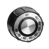 Allpoints 22-1279 Thermostat Dial, 100 to 450 F temperature range, flat right in "off" position