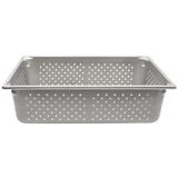 Full-size 6-inch-deep Super Pan V perforated stainless steel steam table pan, Vollrath 30063